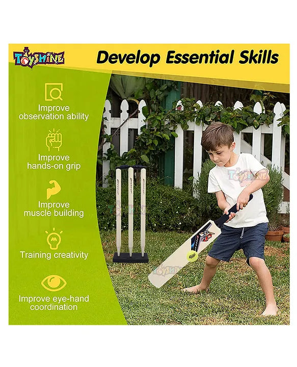 Master Shot Combo Box Cricket Kit Sports Outdoor Toy Boys Girls Picnic Box Pack SSTP Multicolor