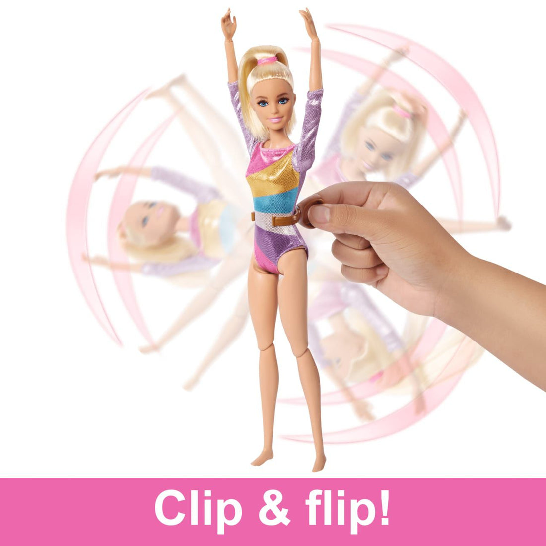 Barbie Gymnastics Playset With Blonde Fashion Doll, Balance Beam, 10+ Accessories & Flip Features