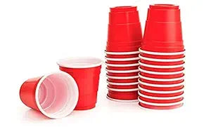 Red Drinking Shot Glasses 60Ml -Pack of 20