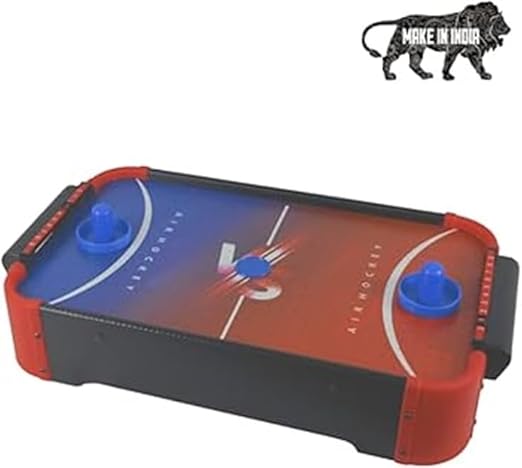 Medium Size Air Powered Hockey Table | Indoor Outdoor Sports Gaming Set with Accessories 2 Pushers and 3 Pucks for Kids and Adults - (Medium Air Hockey Game 51cm)