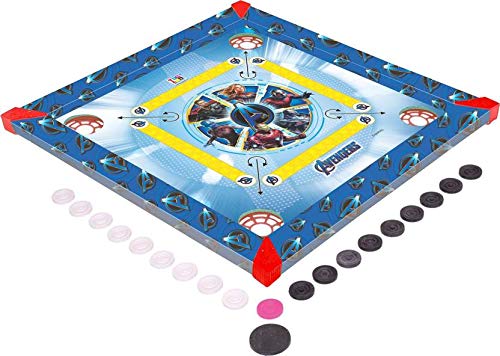 Marvel Avengers 2-in-1 Carrom & Ludo Game | Classic Indoor Board Game for Kids & Families
