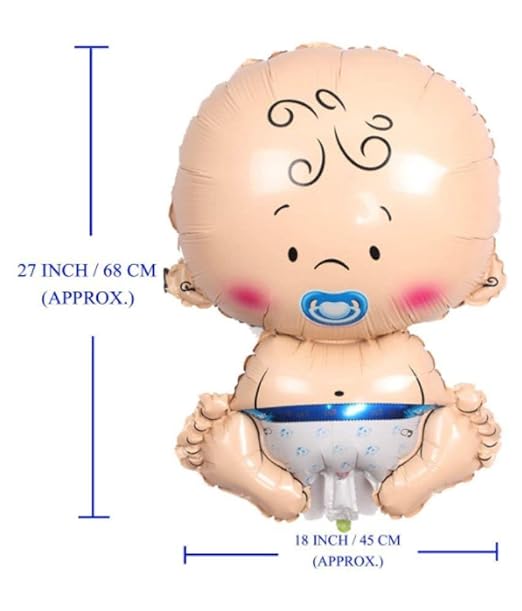 Baby Boy Foil Balloon Large Helium Balloon Welcome Baby Boy Theme Photo Props For Newborn Baby Boy Birthday Baby Shower Party Supplies (1 Pcs, Baby Boy Foil Large)