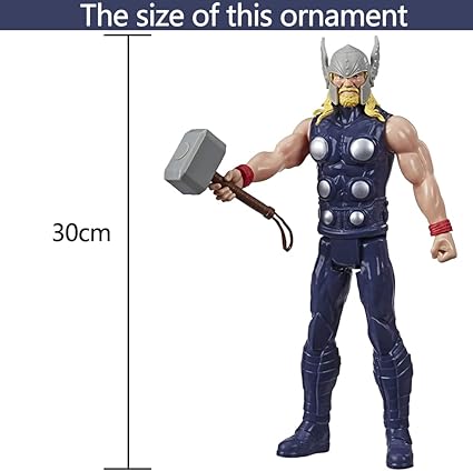 Thor Action Figure, Thor Figure, PVC Anime Figure, Collectable A-Vengers Action Figure, Suitable for Desktop Decorations, Toy Collections, 30 cm