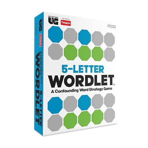 Funskool 5 Letter Wordlet, Strategy Game, Board Game for kids, Adults, Families, Educational, Fun, 2 to 4 Players, Family Fun, Learning Activity Toy for Childrens, Gift Set for Kid, Ages 8+ Years