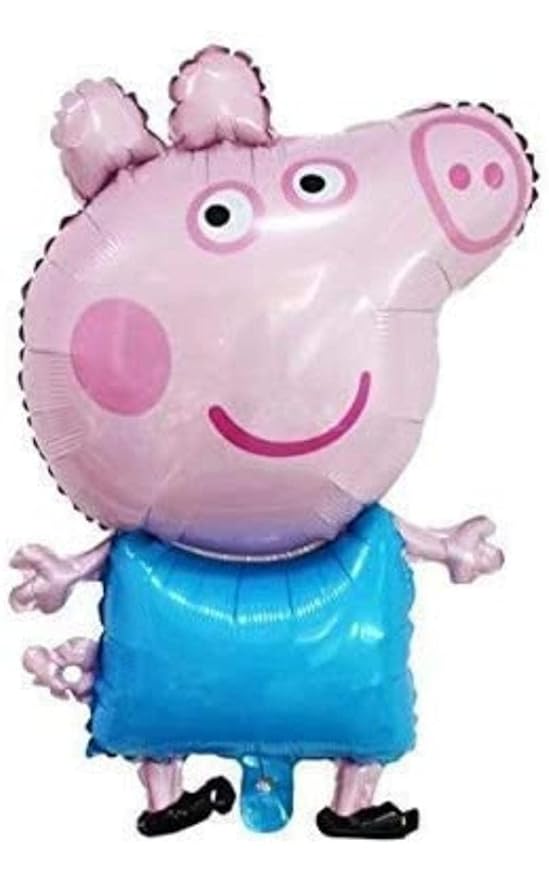 Peppa Pig Foil Balloon Set of 5 Pcs Baby Shower Decoration Balloon, First Birthday Decoration Balloon, Latex Balloon, Foil Balloon, Theme Balloon (Peppa Pig Foil Balloon)