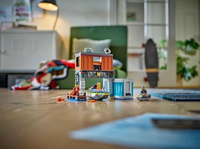 LEGO City Police Speedboat and Crooks’ Hideout Toy 60417