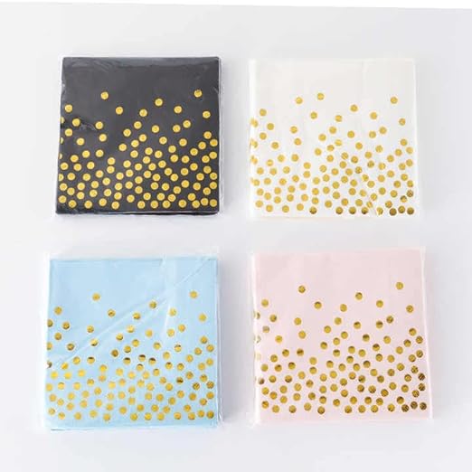 polka dot tissues hot black with white dots polka dot theme paper napkins for birthday polka dot tissue paper (20 napkins in pack)