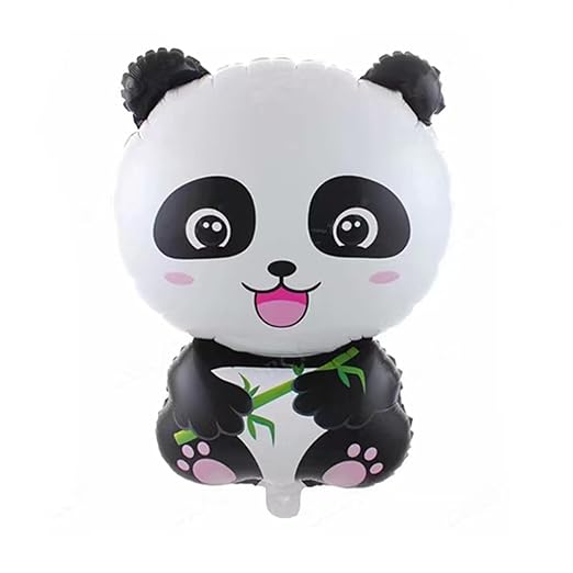 Black And White Panda Decoration/Boys Birthday Party Foil Balloon combo.