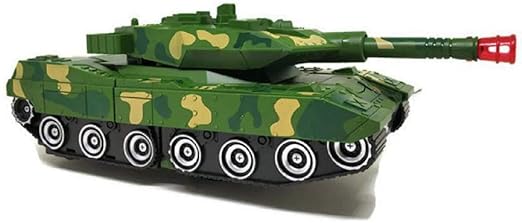 Kid Battle Military Combat Tank Robot Toy With Light, Music And Bump Function- Multi Color