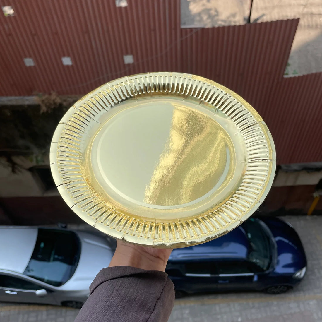 Basic Colours Line Gold Round Dinner Plates