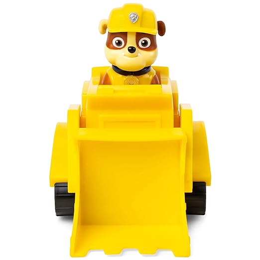 Paw Patrol Rubble'S Diggin' Bulldozer With Collectible Figure For Kids Aged 3 And Up (Multicolour)