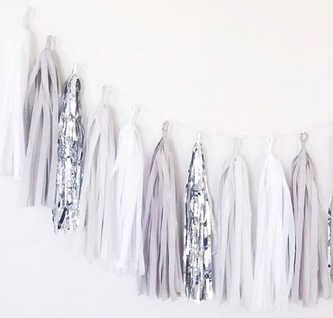 Tissue Paper Tassels for Decoration Garland Wedding Home Decor Crafts Birthday Party Events Supplies Balloons Ribbon, Assorted Colour