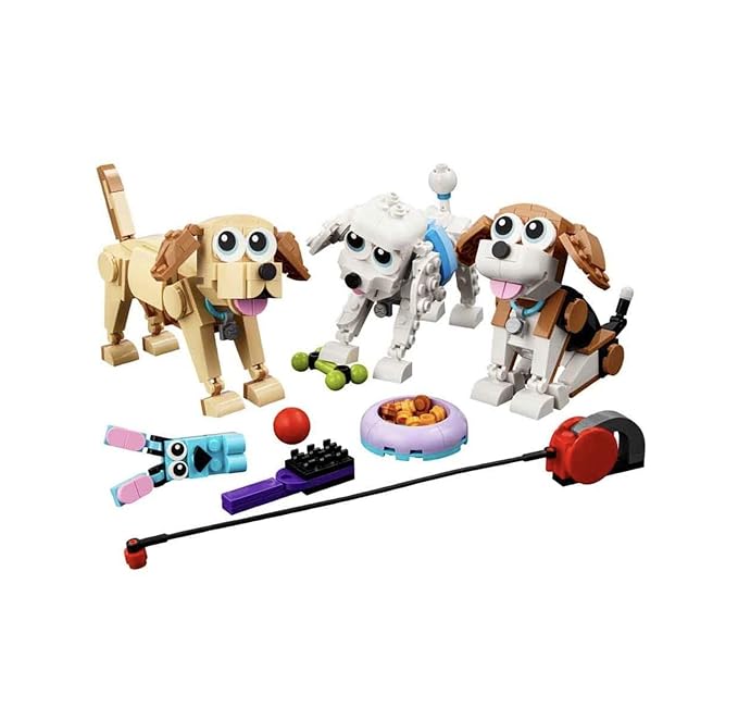 LEGO Creator Adorable Dogs 31137 Building Toy Set; Featuring Beagle, Poodle and Labrador Models for Ages 7+