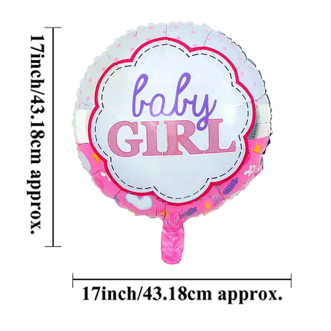 (Pack of 5) Bottle Shape Baby Shower Foil Balloons Baby Shower Decoration Material Its a boy Decorations - Pink