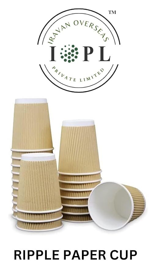 Paper Cups for Coffee, Tea, Hot Chocolate, Soups & Other Warm Drinks (Biodegradable/Compostable/Recyclable/Non-Slip Cups/Leak Proof/Corrugated Layer) (100, 250ml) (pack of 10)