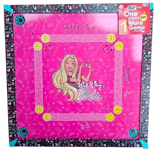 HALO NATION Fashion Doll Carrom Board Big Size 26x26inch, 2in1 Carrom with Ludo on Back Side - Ludo Carrom Board Game
