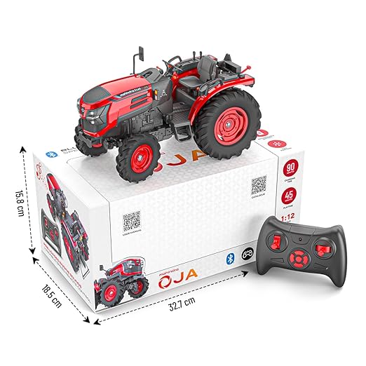 Mahindra OJA RC Tractor Toy for Kids | Remote Controlled ATV Truck | Type-C USB Rechargeable | in-Built Bluetooth Speakers | Orignally Licensed Model Vehicle | Gift for Boys & Girls 3+ Years