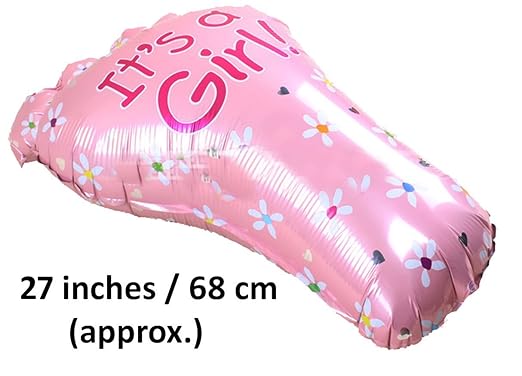 Baby Shower Feet Aluminium Foil Balloons Its a Girl Lovely Feet Balloon leg shape foot Birthday Decoration Material - Pack of 1 (Pink)