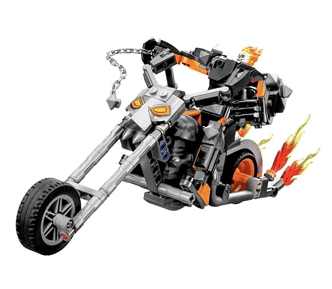 LEGO Marvel Ghost Rider Mech&Bike 76245 Building Toy Set (264 Pcs),Multicolor