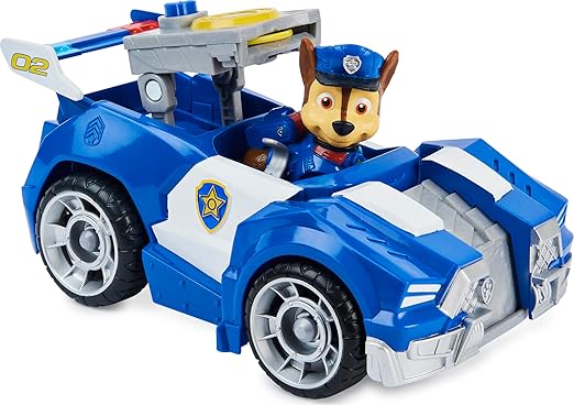 Paw Patrol, Chase Deluxe Movie Transforming Toy Car with Collectible Action Figure, Kids Toys for Ages 3 and up, Multicolor, (6060434)