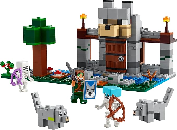 LEGO Minecraft The Wolf Stronghold Fortress Playset 21261 Building Blocks Toys for 8+ Gift for Boys and Girls