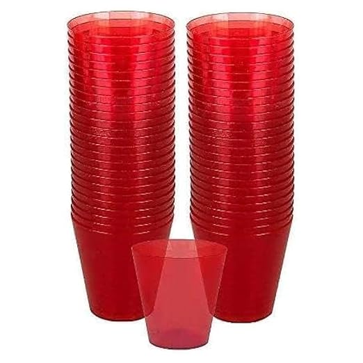 Pack of 10 Reusable Neon Red Shot Glasses Perfect for Bachelorette Parties, Christmas, New Year's Eve, Bachelor Parties, Cocktail Nights or Weddings