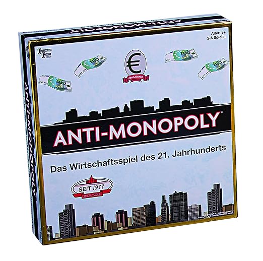 Funskool Anti Monopoly, Strategic & Mind Challenging Board Game for Kids, 2 to 6 Players, Family Fun, Learning Activity Toy for Childrens, Gift Set for Kid, Ages 8+ Years