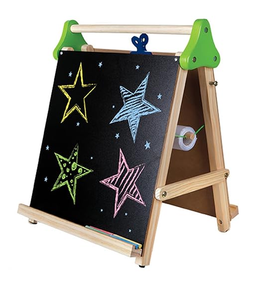 Discovery Kids Tabletop Easel - Drawing Writing Board/Chalkboard & Whiteboard Children’s Activity- Toys for Kids