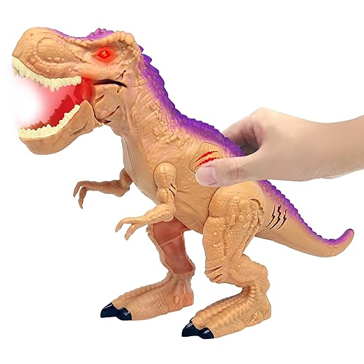 Mighty Megasaur Dinosaur Roaring Trex,Action Figure, Brown
