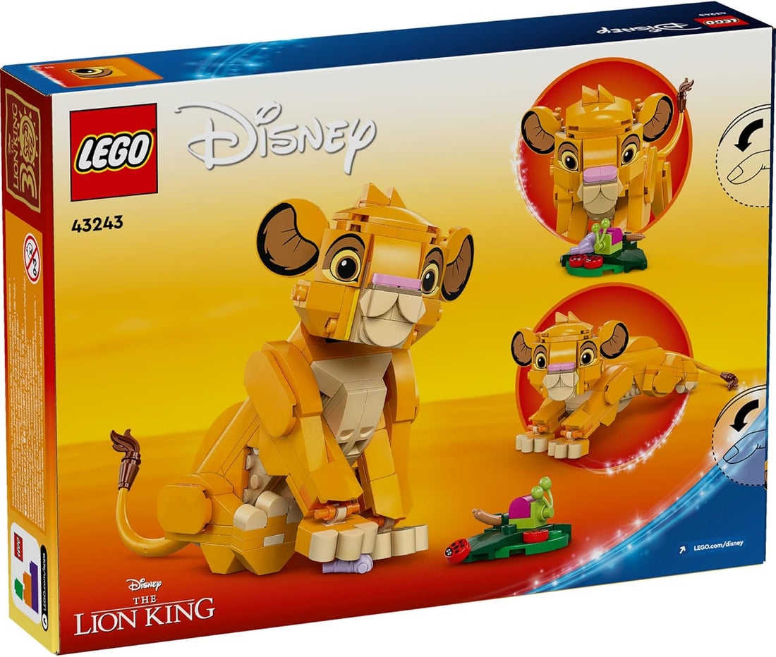 LEGO ǀ Disney Simba The Lion King Cub Animal Figure, Buildable Kids' Toy with Posable Features, Movie Memorabilia Building Set for 6 Plus Year Old Girls, Boys & Fans 43243