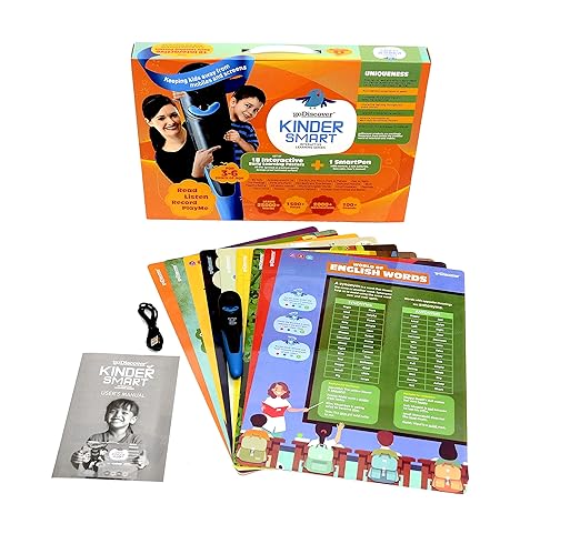 goDiscover Kinder Smart Interactive Learning Series with Talking Pen, Set of 18 Interactive, Paper-Based Multi-Sensorial Posters (3-6 Year Old)