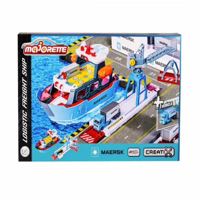 Majorette Creatix Logistic Freight Ship+1 Vehicle
