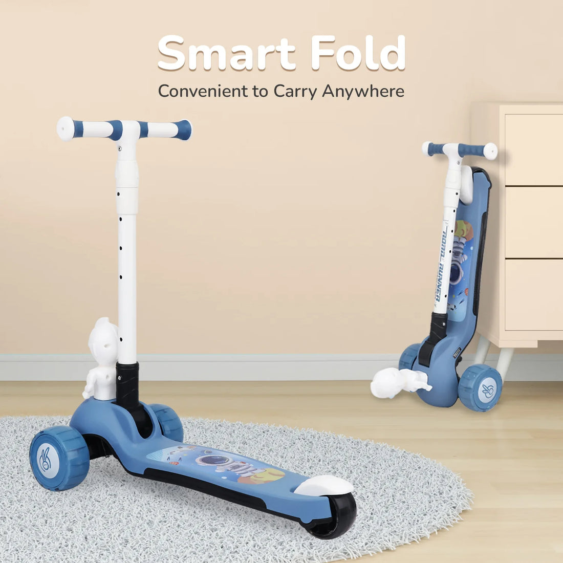 Road Runner Astro Scooter For Kids With PU LED Wheels