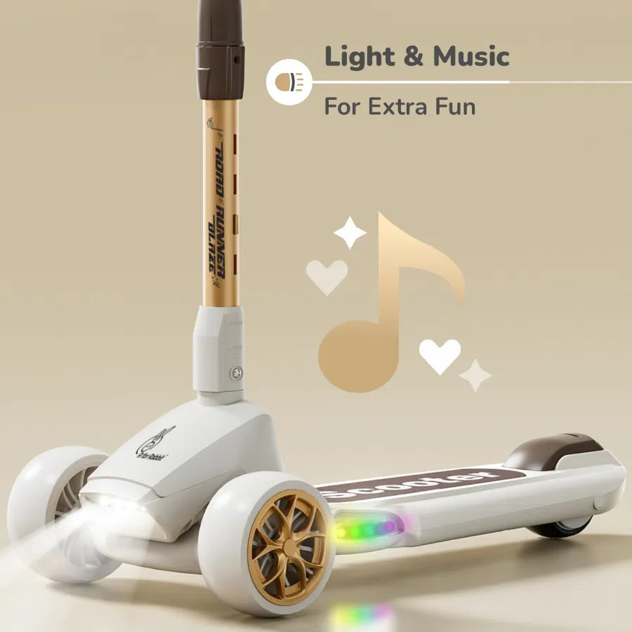 Road Runner Blaze Scooter For Kids With PU LED Wheels And LED lights