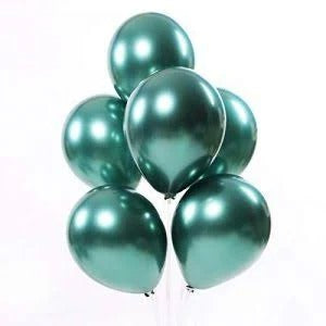 50 pcs Dark Green Metallic Chrome Balloons for Birthdays,Anniversary,Engagement,Baby Shower Functions And Party Decoration (50)