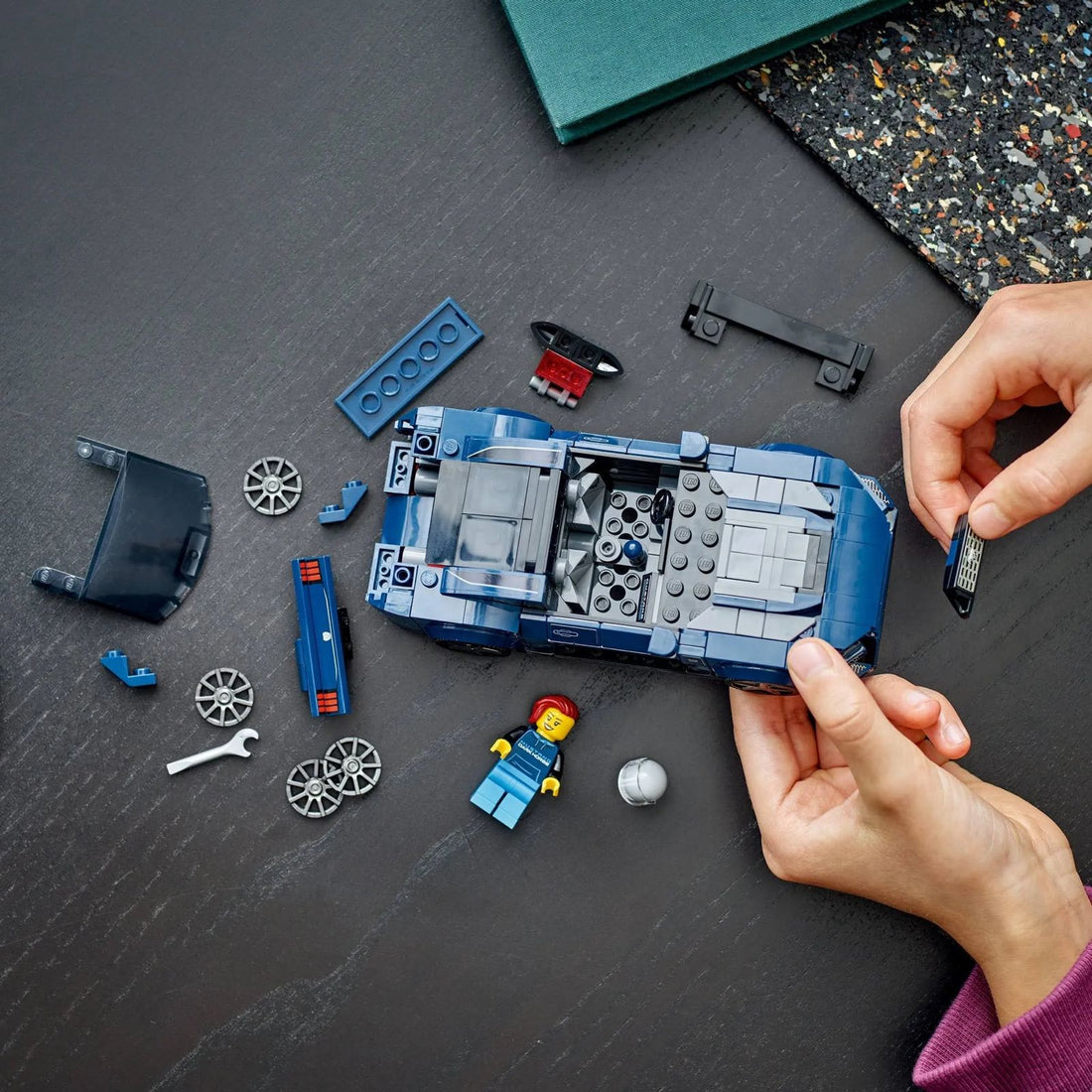 LEGO Speed Champions Ford Mustang Dark Horse Sports Car Toy, Buildable Ford Mustang Toy for Kids, Blue Toy Car Model Set, Gift Idea for Boys and Girls Aged 9 Years Old and Up, 76920