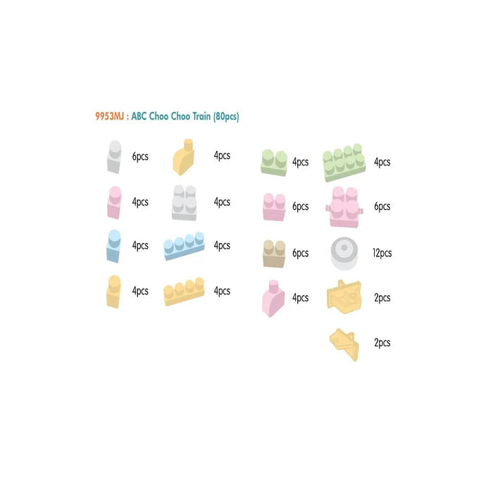 Mijoy Blocks- 80PCS Train Set