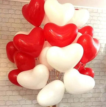 (Pack of 50) Red Valentines Day Balloon/Valentine Day Decoration Items/Anniversary Red Balloon/Birthday Latex Balloon/Red White Theme Decoration